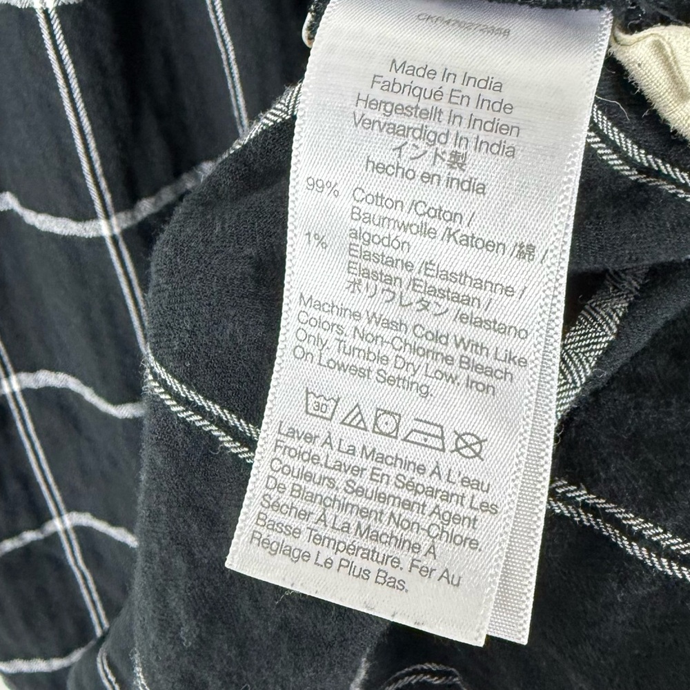 Madewell Collarless Shirtdress In Windowpane - Picture 7 of 7